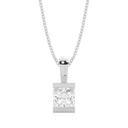 Princess Cut Diamond Pendants