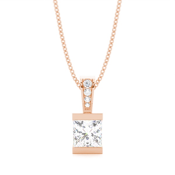 Bar Setting Solitaire Pendant