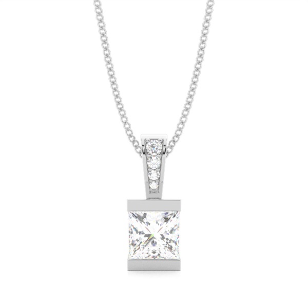 Bar Setting Solitaire Pendant