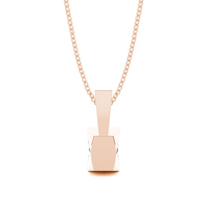 Rose Gold Solitaire Diamond Pendants
