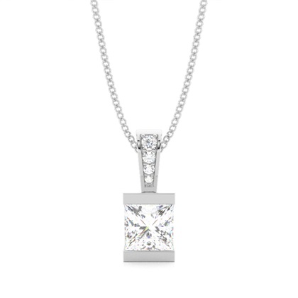 Princess Cut Diamond Pendants