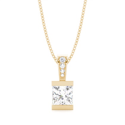 Princess Cut Diamond Pendants