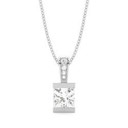 Bar Setting Solitaire Pendant