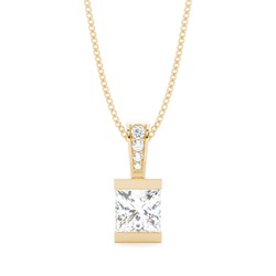 Bar Setting Solitaire Pendant