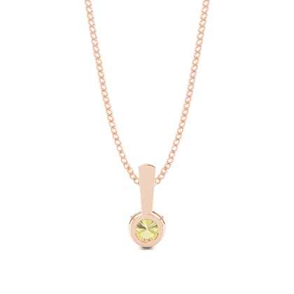 Gelber Diamant Solitär Anhänger