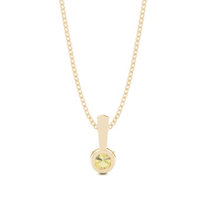 Gelber Diamant Solitär Anhänger
