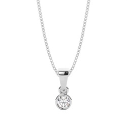 Volledige Kast Zetting Briljant Diamanten Solitaire Hanger