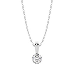 Full Bezel Setting Solitaire Pendant