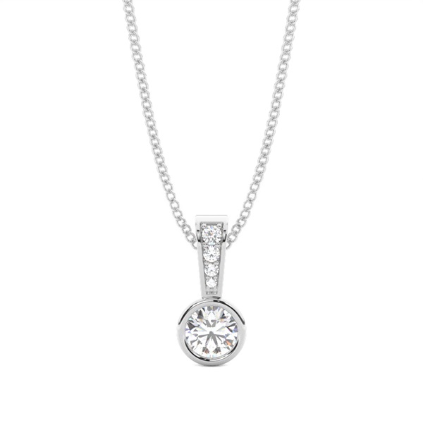 Full Bezel Setting Solitaire Pendant