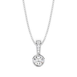 Full Bezel Setting Solitaire Pendant