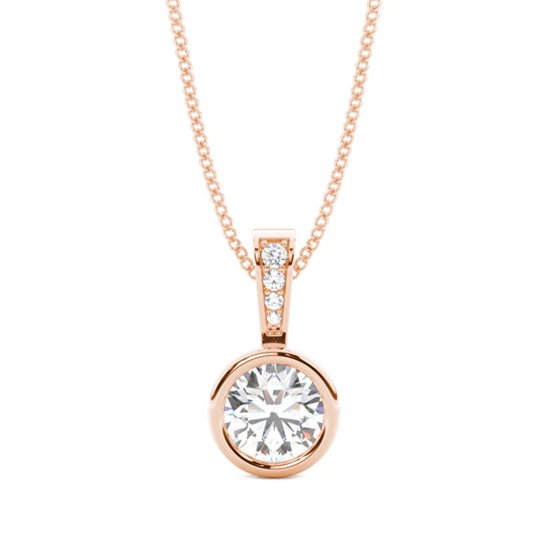 Full Bezel Setting Solitaire Pendant
