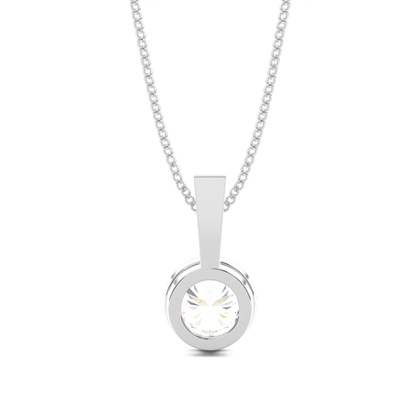 White Gold Solitaire Pendants