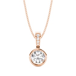 Full Bezel Setting Solitaire Pendant