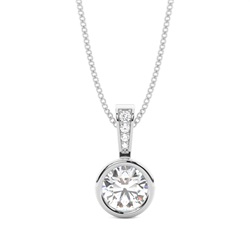 Diamant Anhänger in einer Zargenfassung