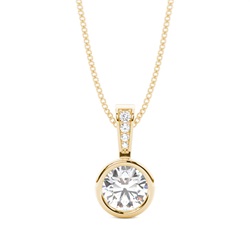 Full Bezel Setting Solitaire Pendant