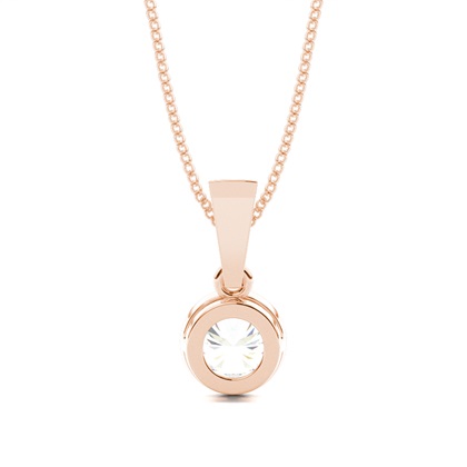 Diamant Anhänger in einer Zargenfassung