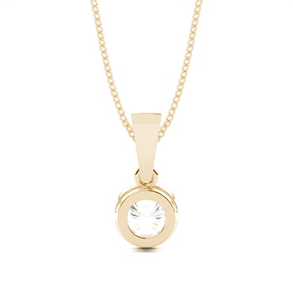 Diamant Anhänger in einer Zargenfassung