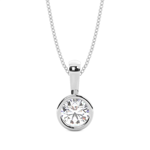 Full Bezel Setting Solitaire Pendant