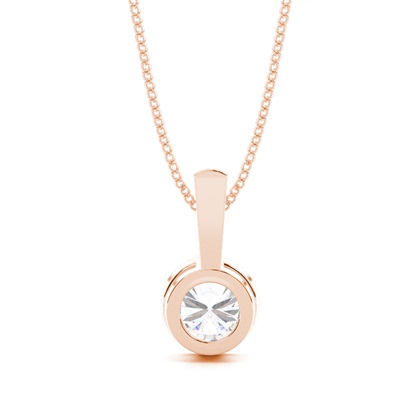 Rose Gold Moissanite Diamond Pendants