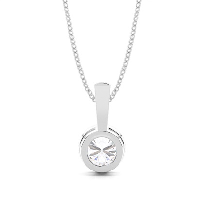 Moissanit Anhänger in einer Zargenfassung