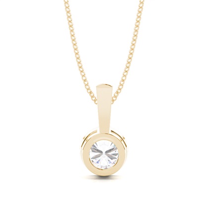 Yellow Gold Moissanite Pendants