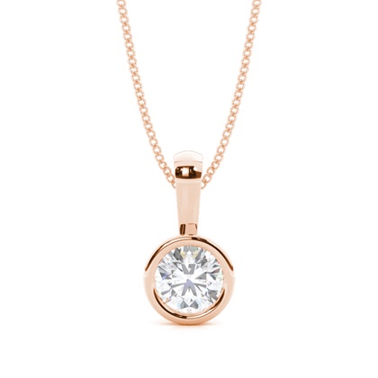 Full Bezel Setting Moissanite Solitaire Pendant