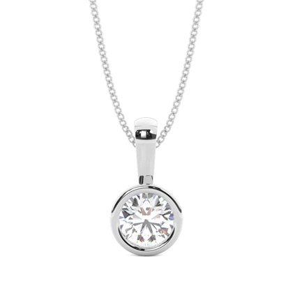 Full Bezel Setting Solitaire Pendant
