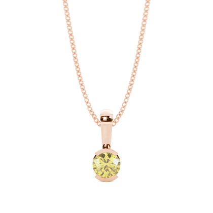 Rose Gold Yellow Diamond Pendants