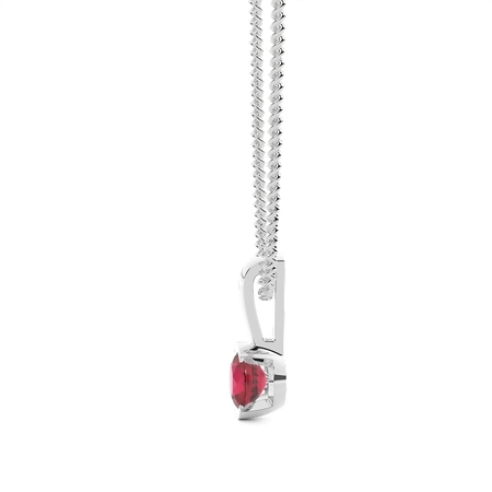 Semi Lünette Ruby Solitaire Anhänger