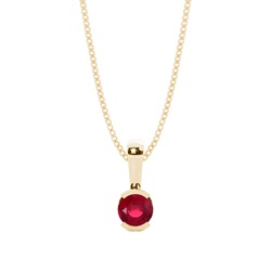Semi Bezel Ruby Solitaire Pendant