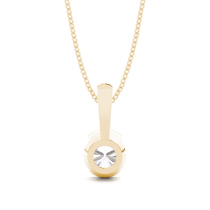 Yellow Gold Moissanite Pendants