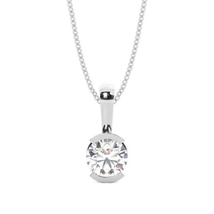 Semi Bezel Setting Solitaire Pendant