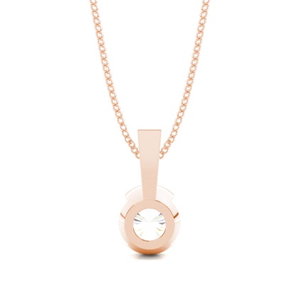 Rose Gold Solitaire Diamond Pendants