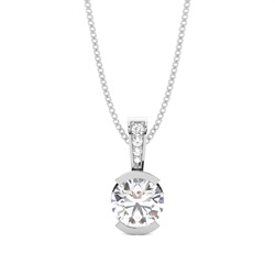Semi Bezel Setting Solitaire Pendant