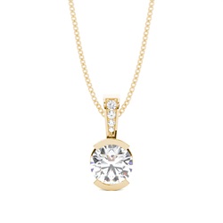 Semi Bezel Setting Solitaire Pendant