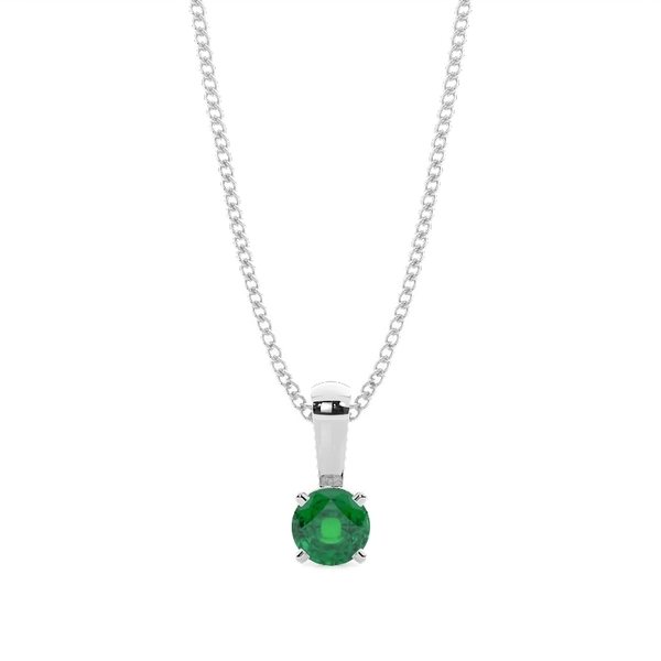 5 Prong Setting Emerald Pendant