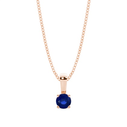 5 Prong Setting Blue Sapphire Pendant