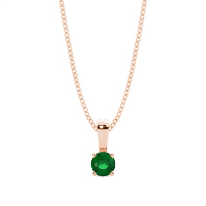 5 Prong Setting Emerald Pendant