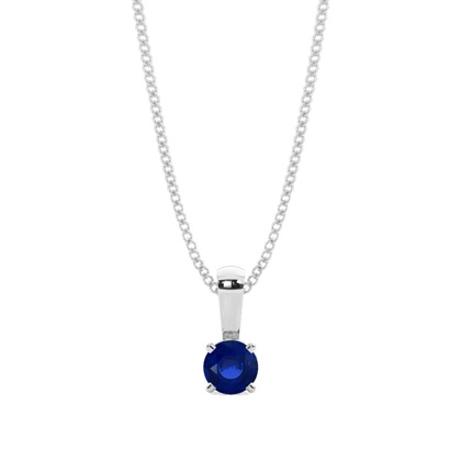 5 Prong Setting Blue Sapphire Pendant