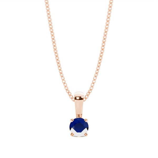 5 Prong Setting Blue Sapphire Pendant