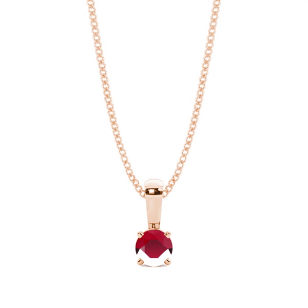 4 Prong Setting Ruby Pendant