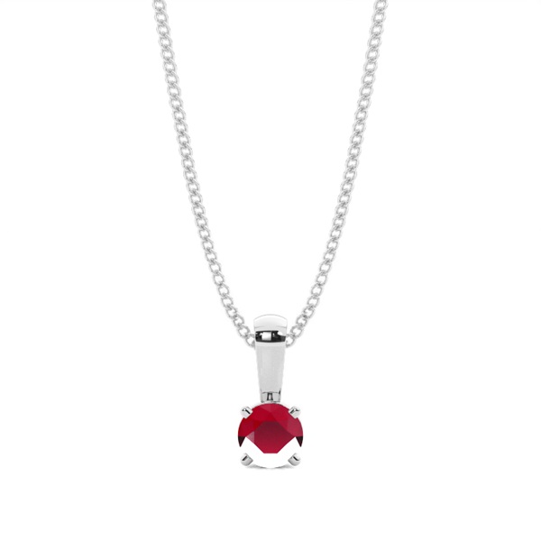 4 Prong Setting Ruby Pendant