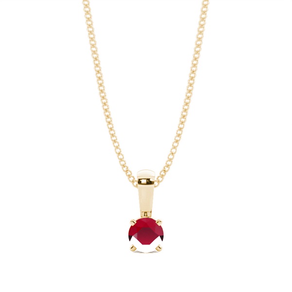 4 Prong Setting Ruby Pendant