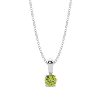 5 Prong Setting Round Peridot Pendant