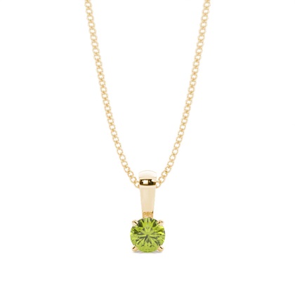 5 Prong Setting Round Peridot Pendant