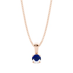 5 Prong Setting Blue Sapphire Pendant