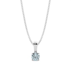 5 Prong Setting Round Aquamarine Pendant