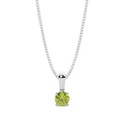 5 Prong Setting Round Peridot Pendant