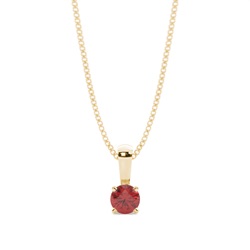 5 Prong Setting Round Garnet Pendant