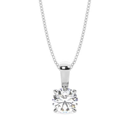 White Gold Solitaire Pendant